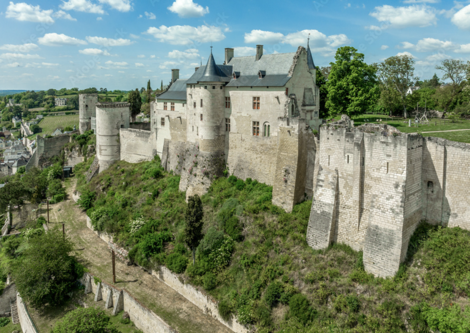 Chinon Castle in Loire Valley