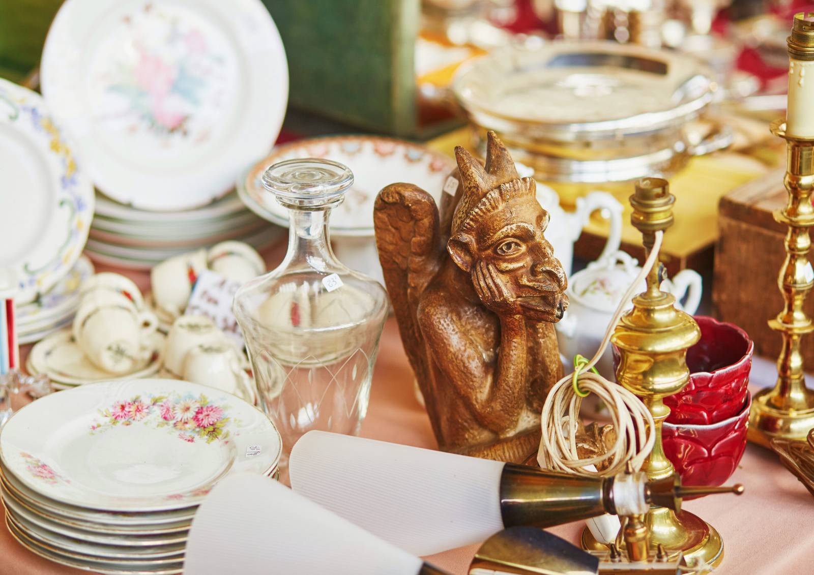 Silverware and table utensiles at the Paris Saint-Ouen Flea Market Private Guided Walking Tour