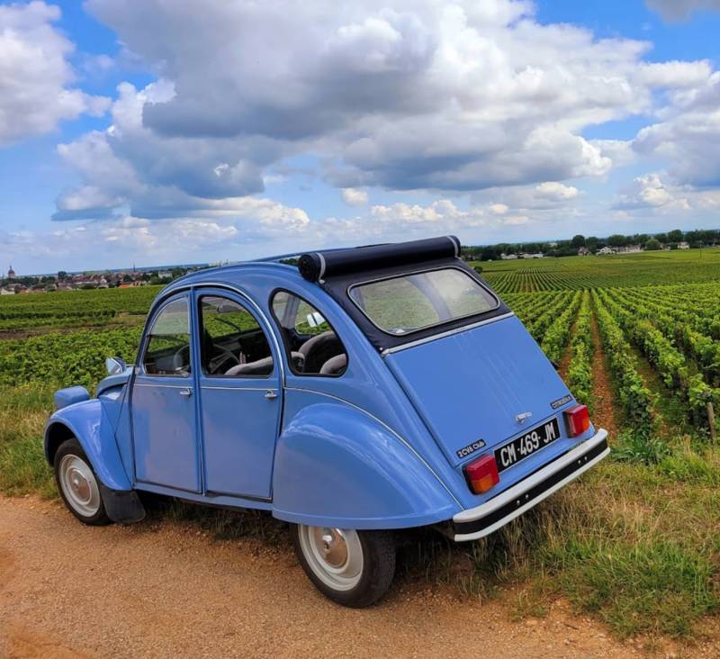 Vintage 2CV Tour through the Burgundy Vineyards and Wine Tastings