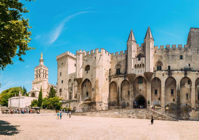 Pope's Palace in Avignon city in France