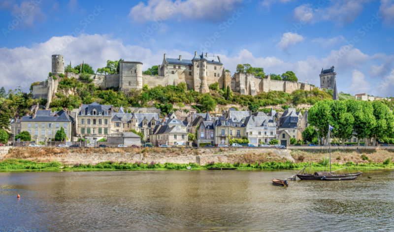 View with the River, Castle overlooking the River, Chinon