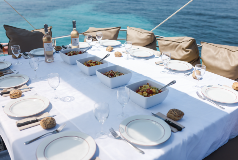 Lunch on board french riviera Catamaran