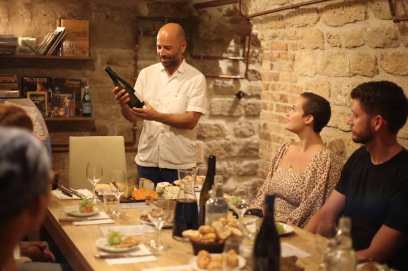 Food Guide Explaining wine and cheese pairing private workshop