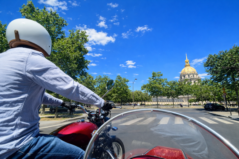 POV inside the sidecar