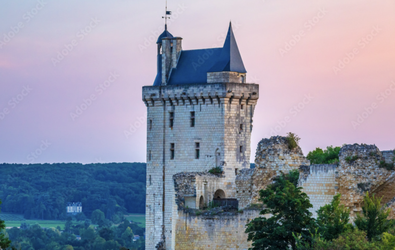 Tower of Chinon Castle Loire Valley