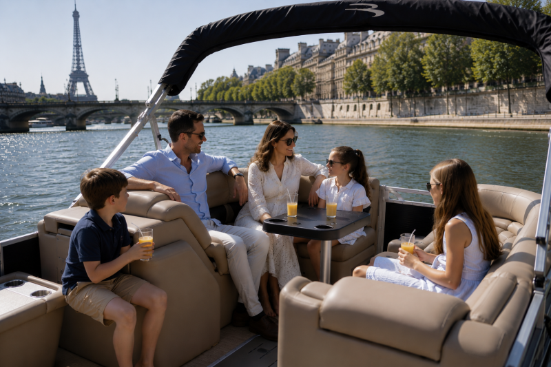 Family Seine Cruise with Private Photographer