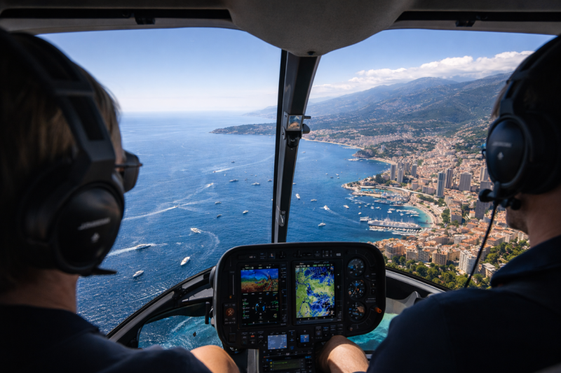 Helicopter Panoramic Flight From Monaco