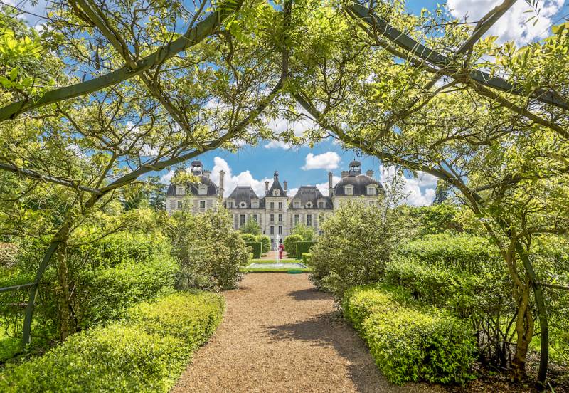 Cheverny Castle and luxuriant nature during a From Paris: Loire Valley Castles Private Guided Tour