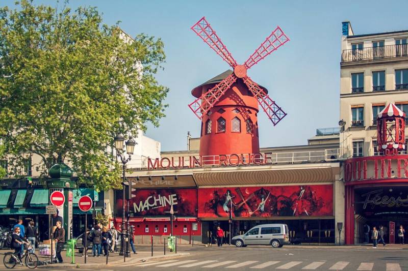 Moulin Rouge Façade in Paris the most iconic cabaret in the world
