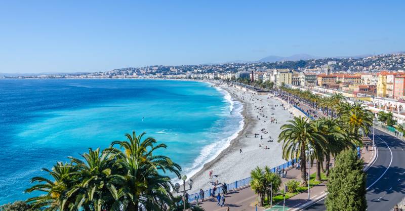 Nice, French Riviera from the Sky Promenade des Anglais
