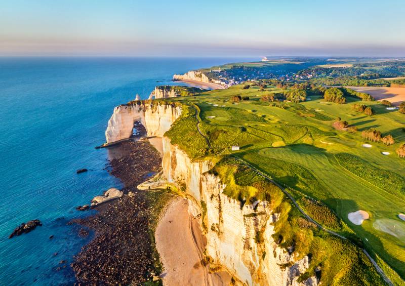 Etretat Cliffs in Normandy during a Upper Coast Villages from Deauville by Deluxe France