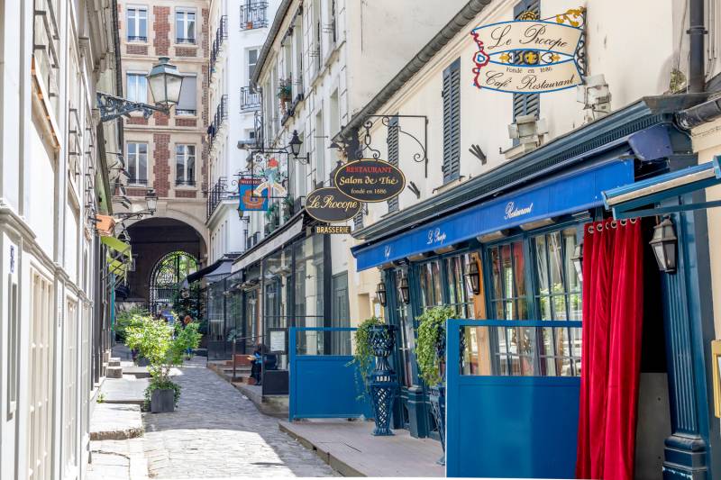 Street in Saint Germain de Prés near le Procope 