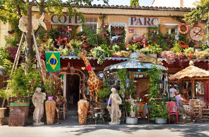 Isle sur la Sorgue Antique market during a Luberon & Antiques Market at Isle-sur-la-Sorgue Full Day Private Tour by Deluxe France