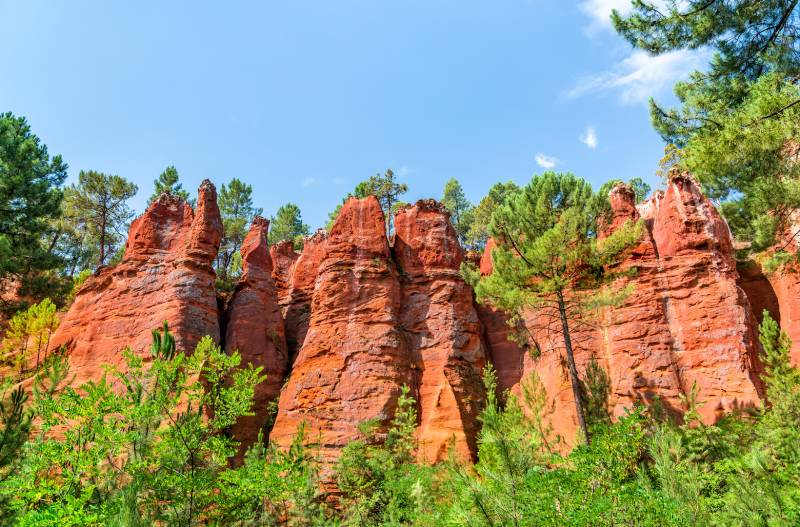 Red Cliffs and ochre quarries in Roussillon during a private tour by Deluxe France