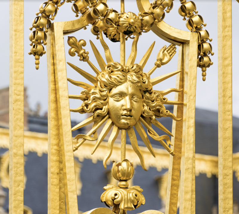 Golden detail in Versailles' Palace. 