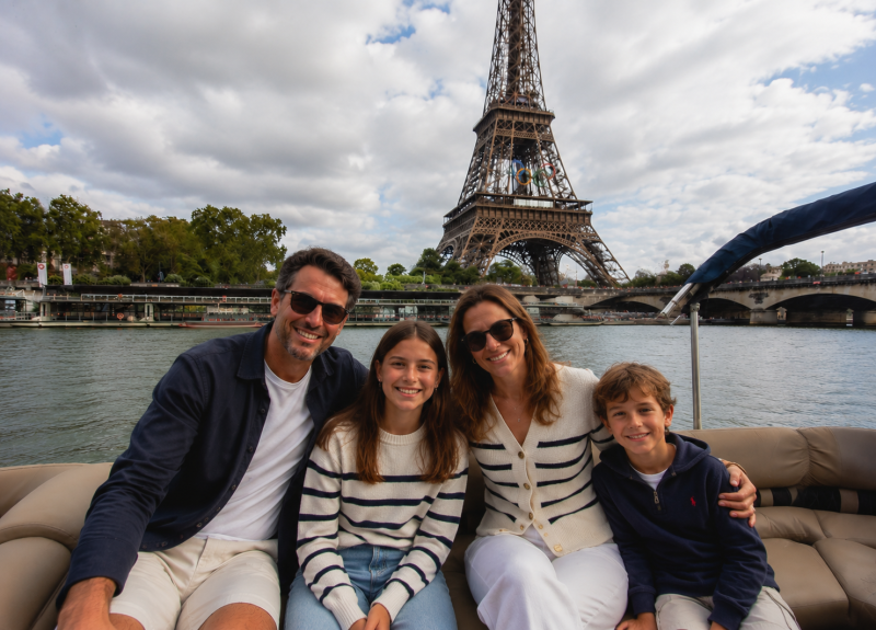 Family Seine Cruise with a Photographer