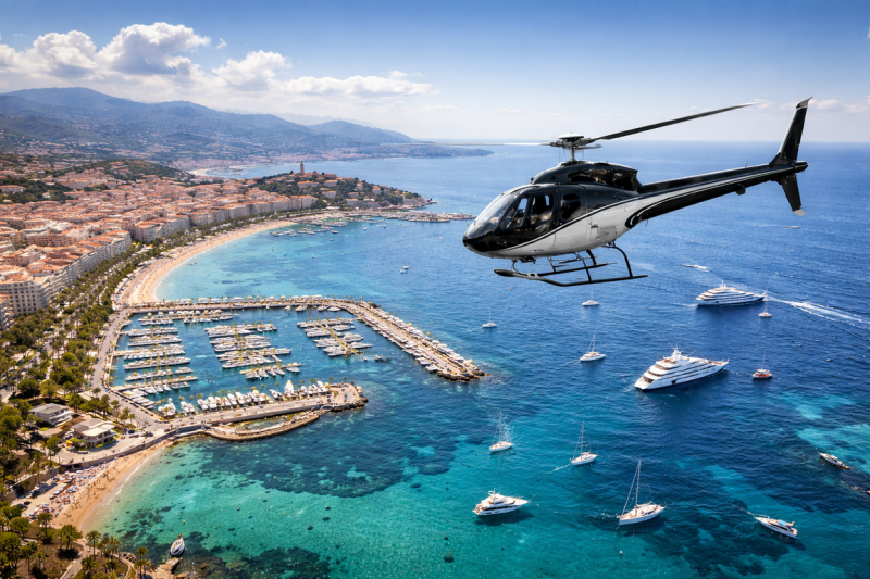 Helicopter Panoramic Flight From Nice