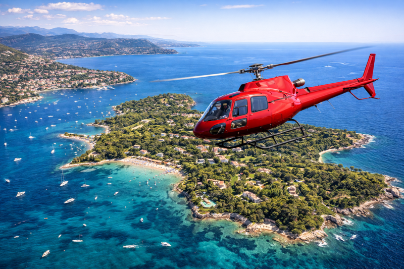 Helicopter Panoramic Flight From Cannes